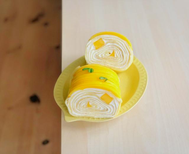 椰香芒果毛巾卷（椰香可丽饼做法）的做法