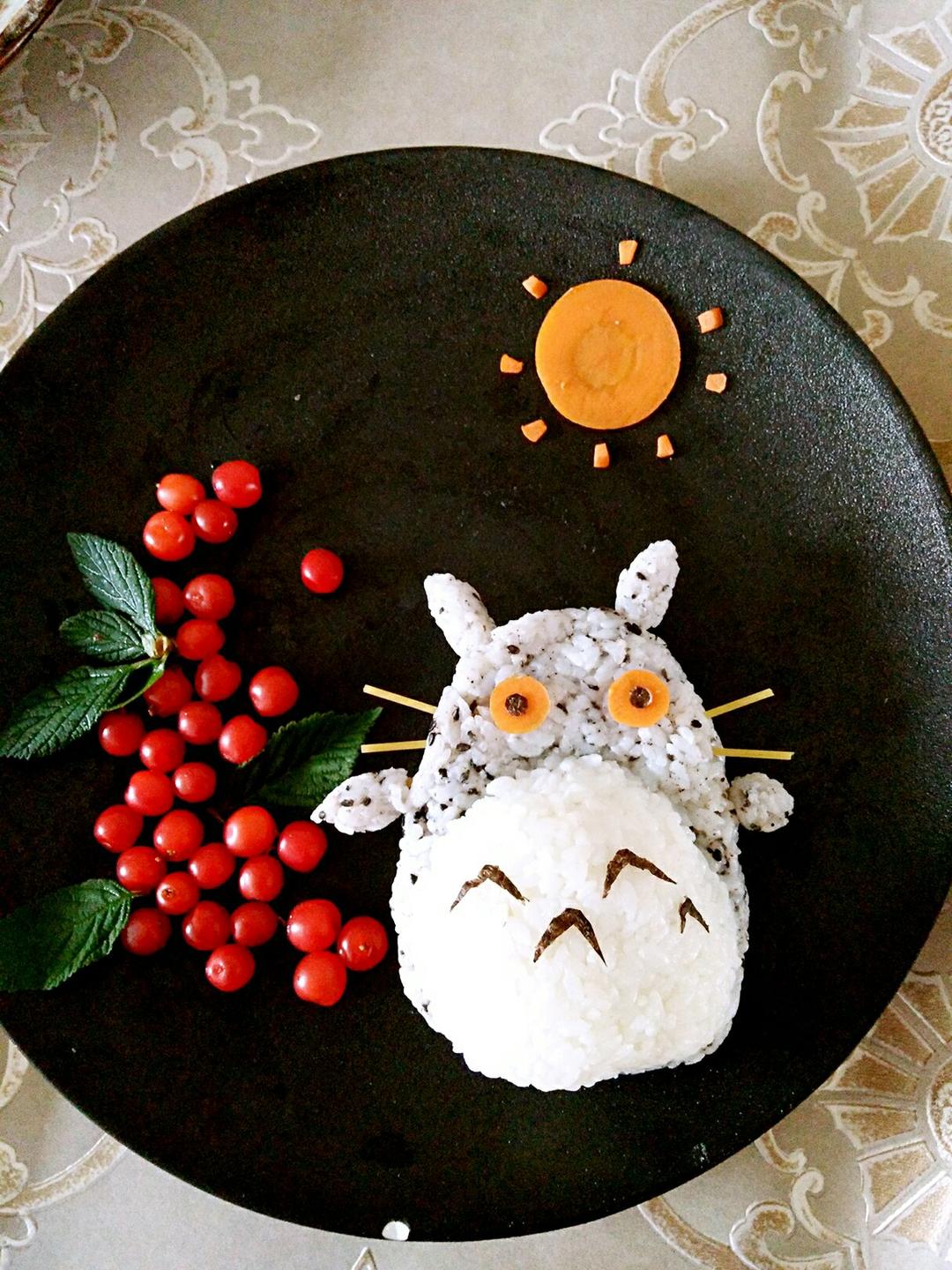 创意拼盘-龙猫的汤圆气球