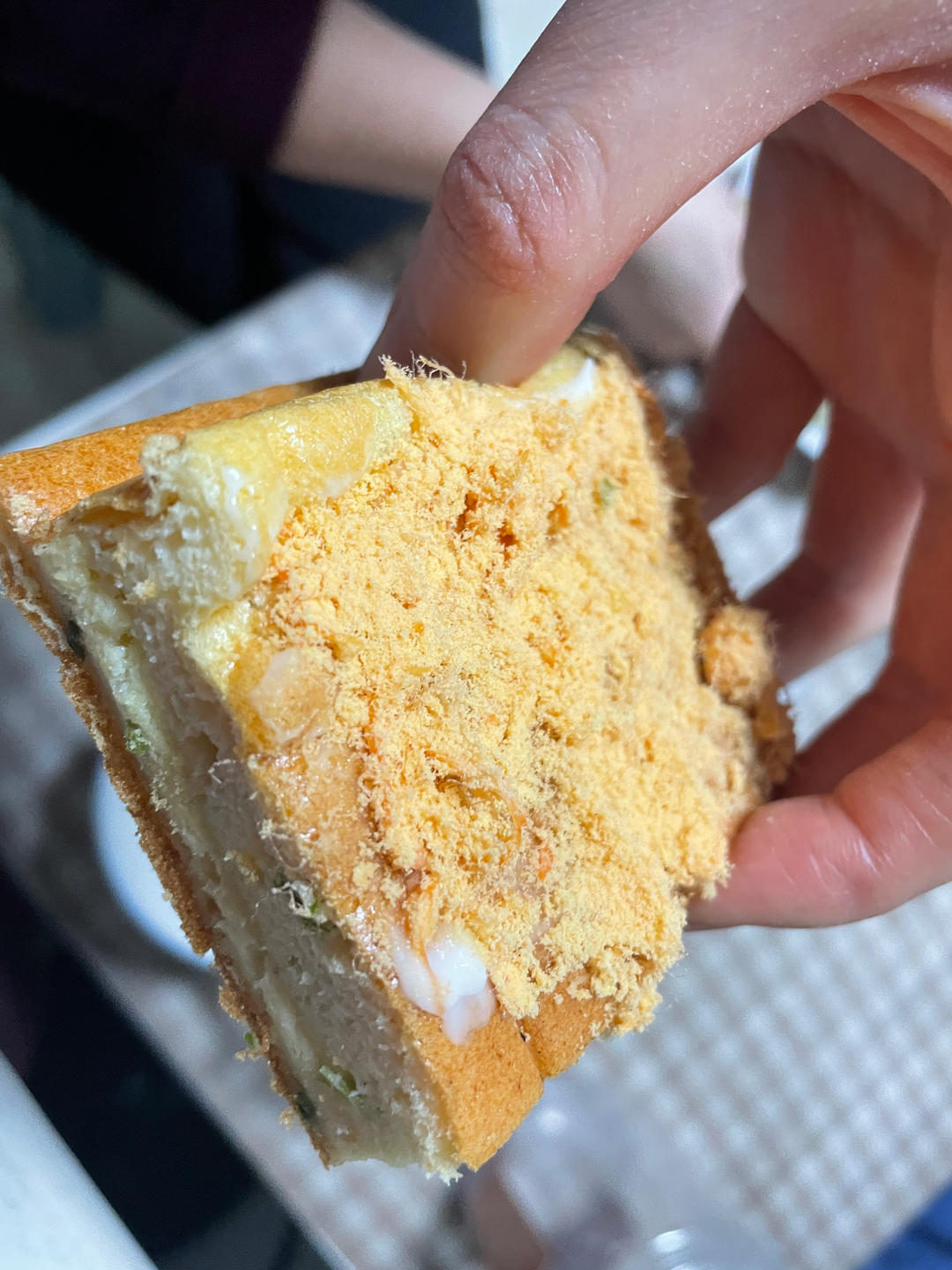 香葱肉松咸口戚风蛋糕