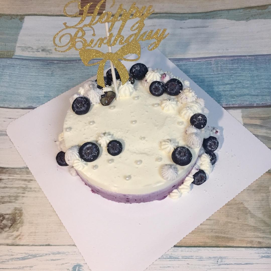 渐变蓝莓冻芝士蛋糕（免烤）