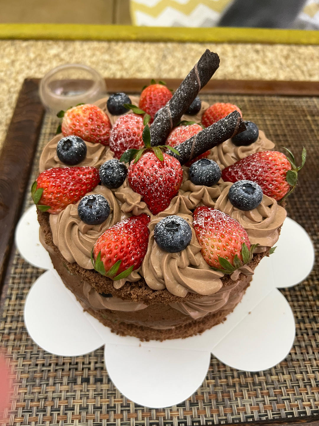 巧克力香缇奶油裸蛋糕