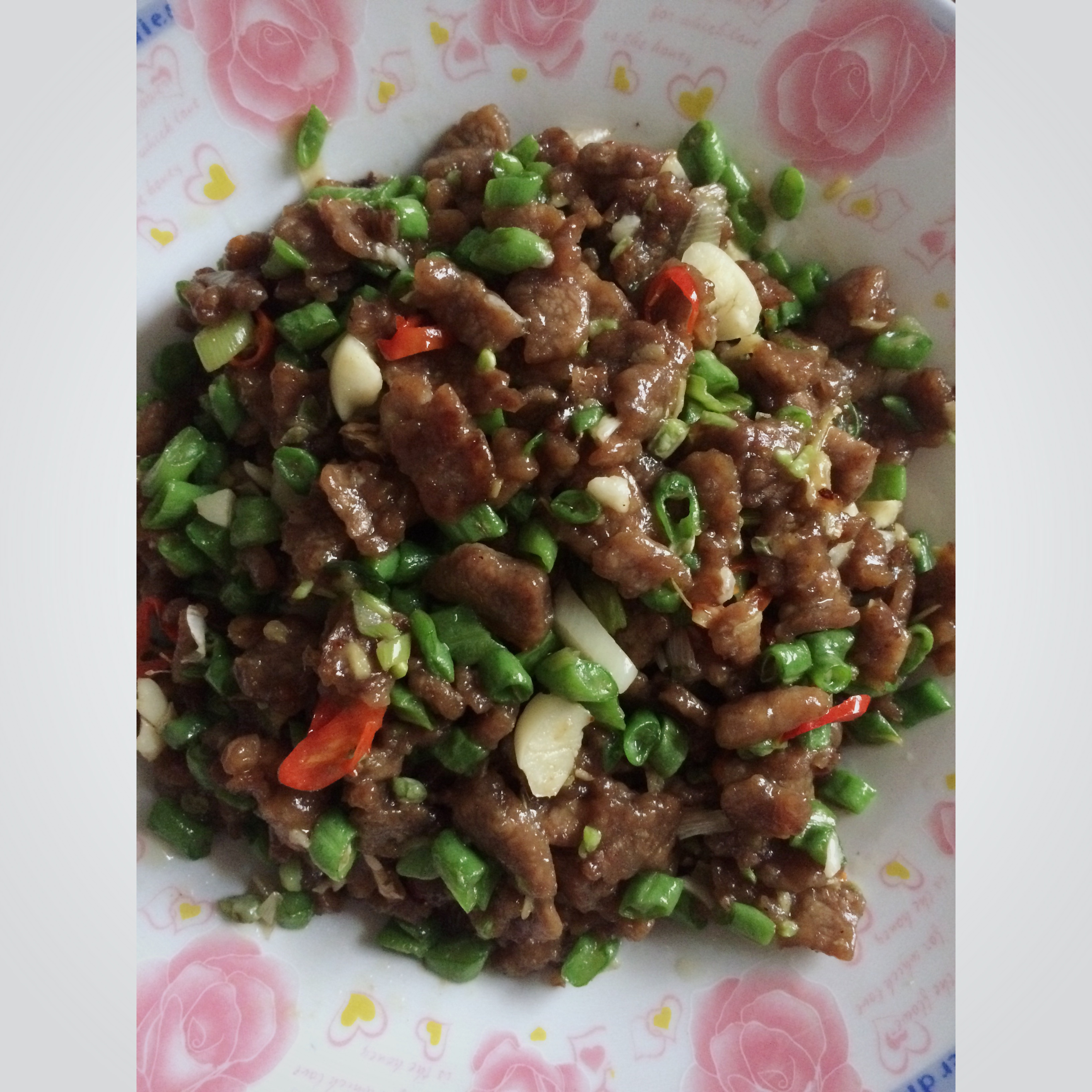 肉沫豆角下饭菜