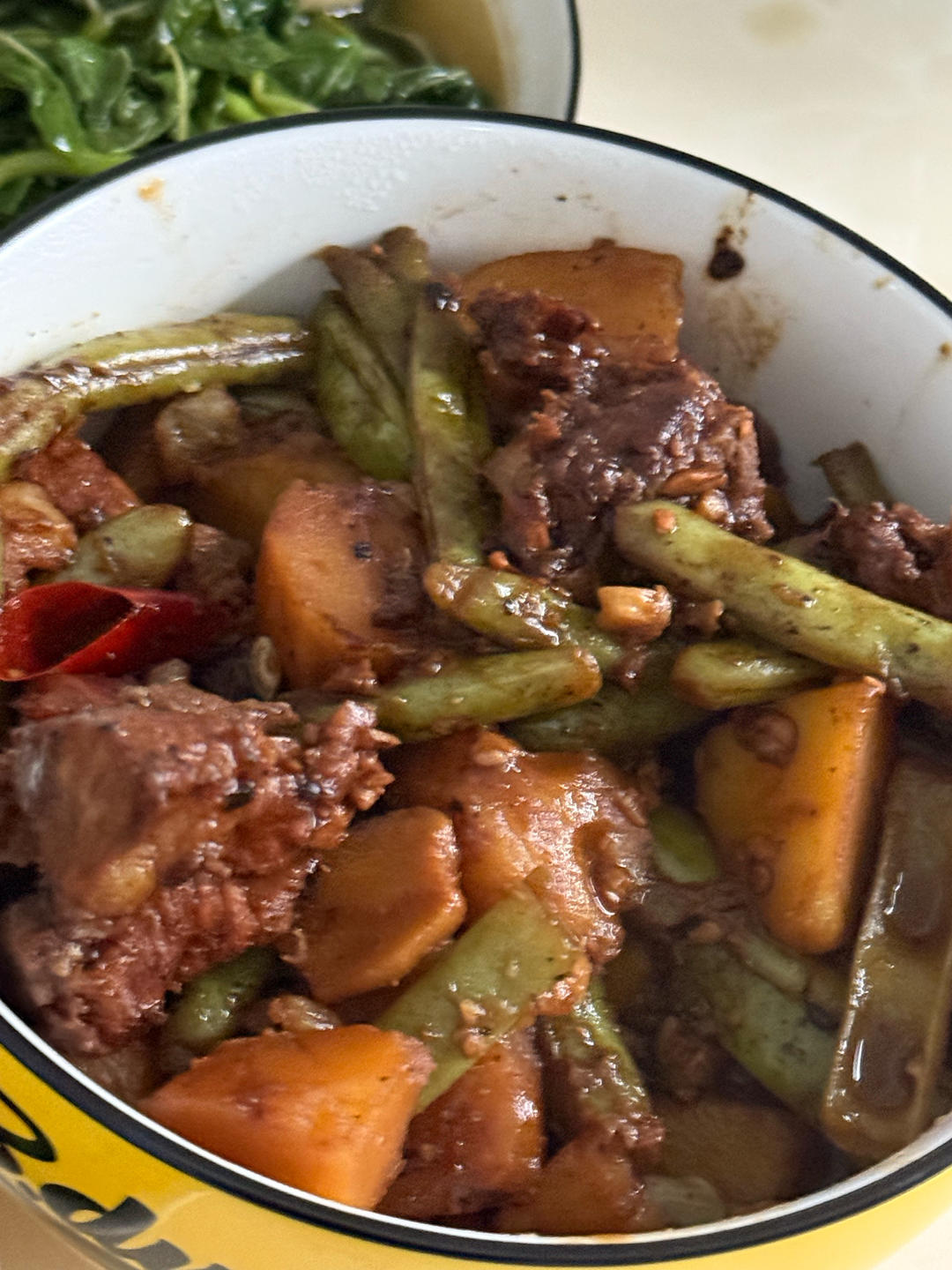 硬菜代表--排骨炖豆角土豆（豆角焖面胚子）