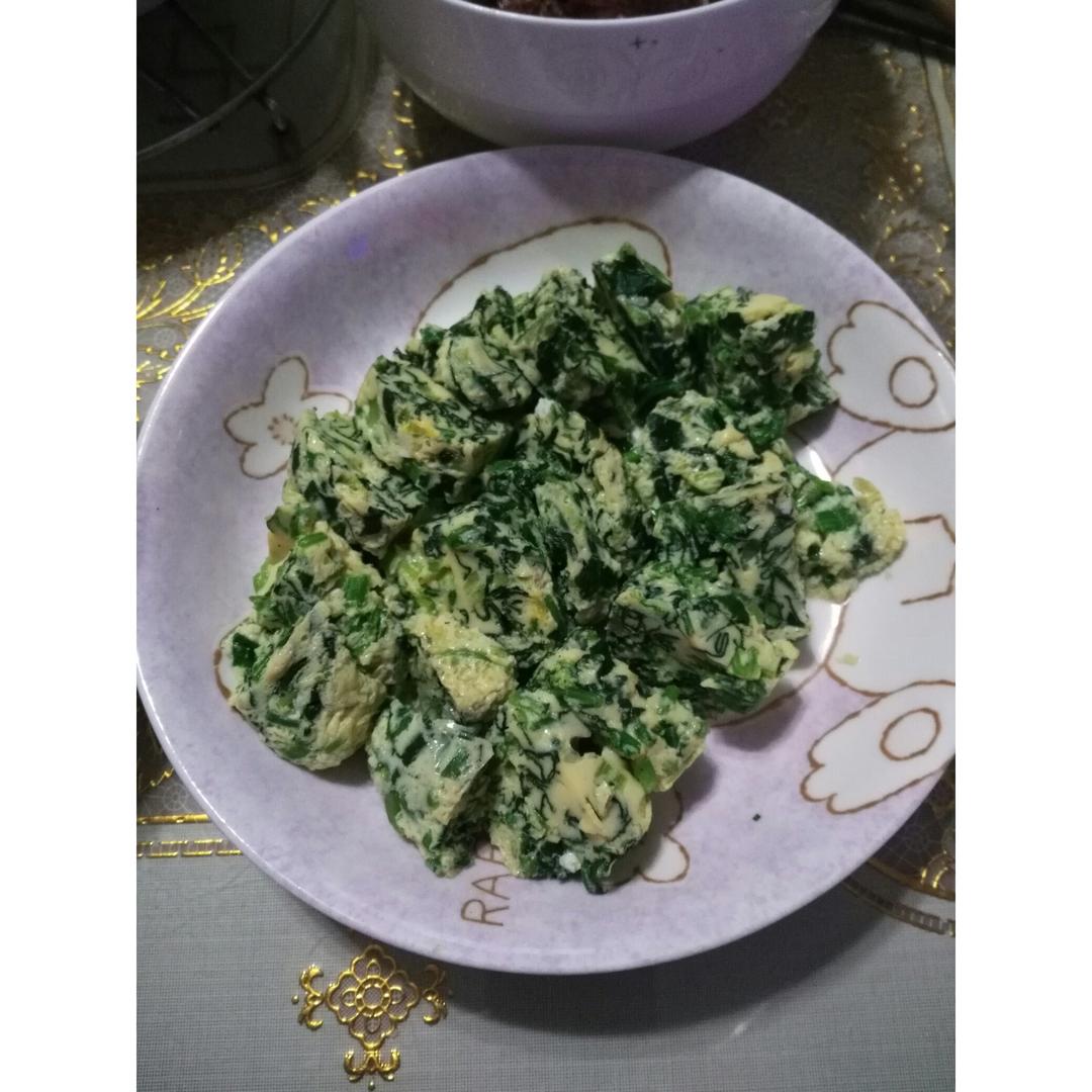 蘸汁菠菜鸡蛋糕——春季养生多吃菠菜