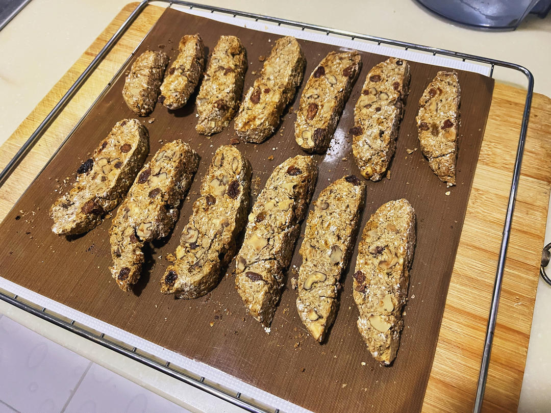 【健康零食】燕麦坚果意式脆饼