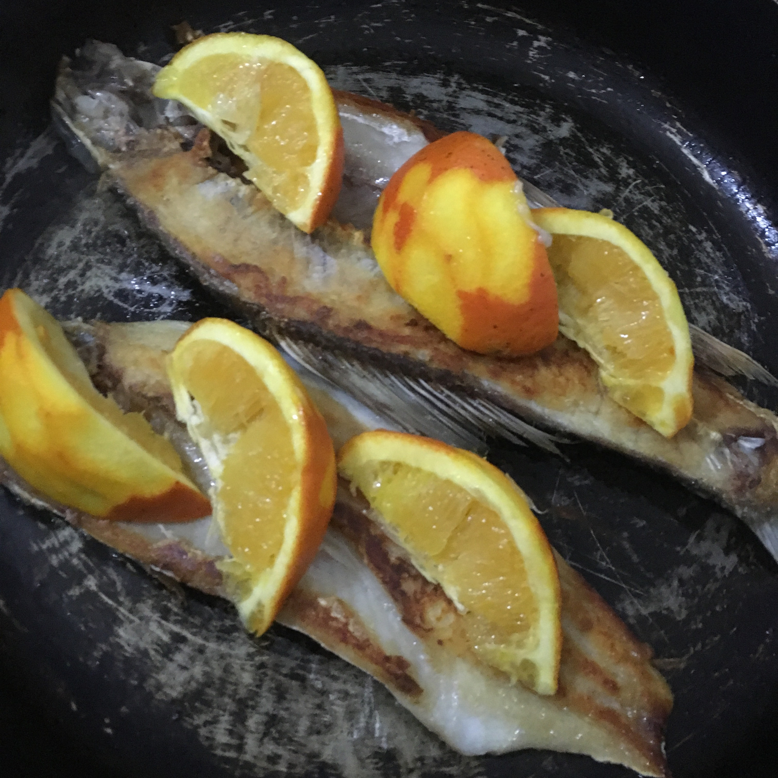 橙香烤鲳鱼