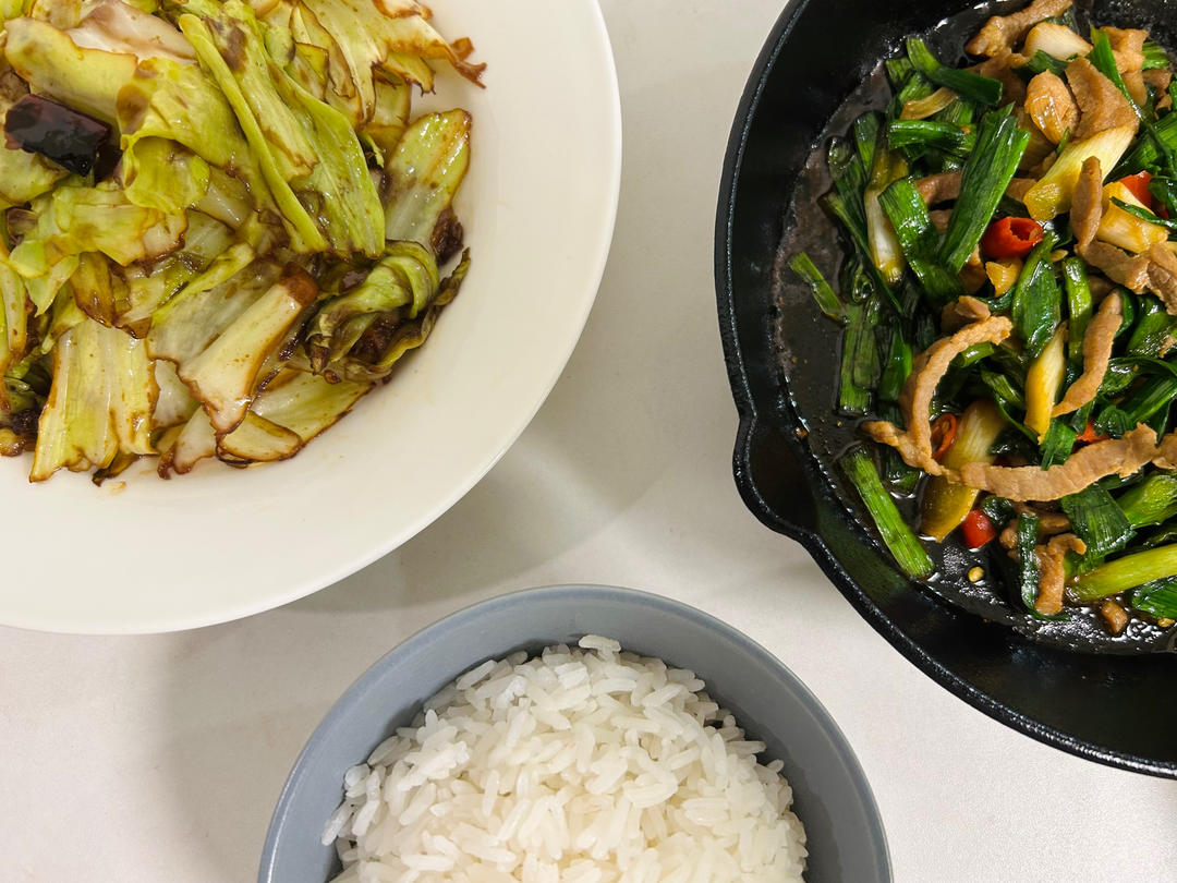 蒜苗炒肉