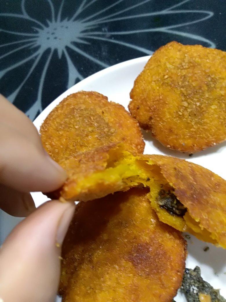 消耗南瓜神仙吃法——南瓜饼做成空心才好吃！