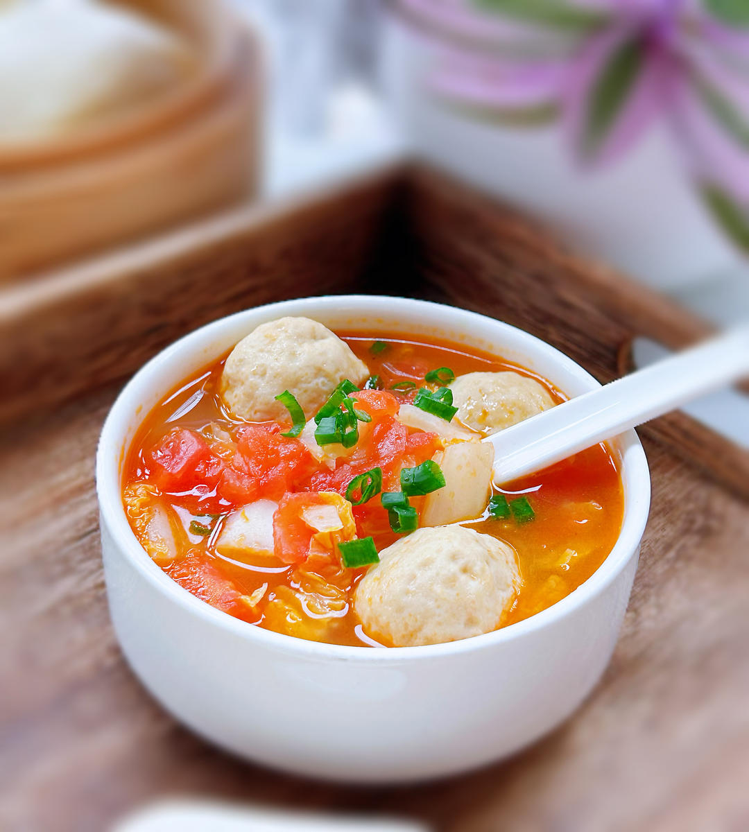 闪煮番茄🍅丸子汤