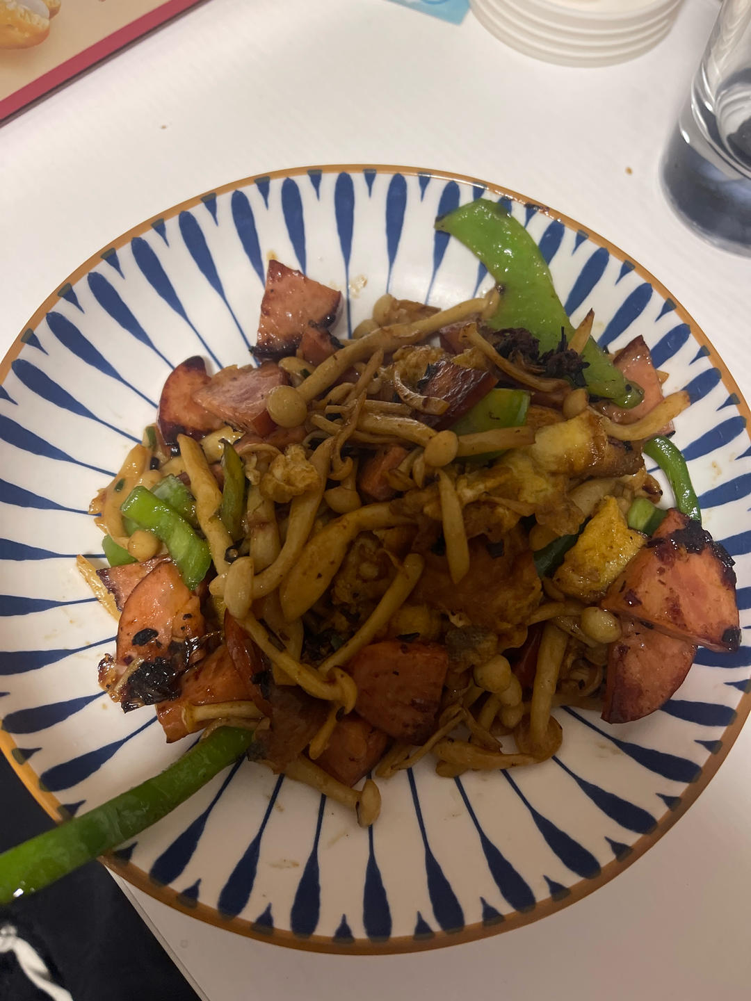 白玉菇炒火腿