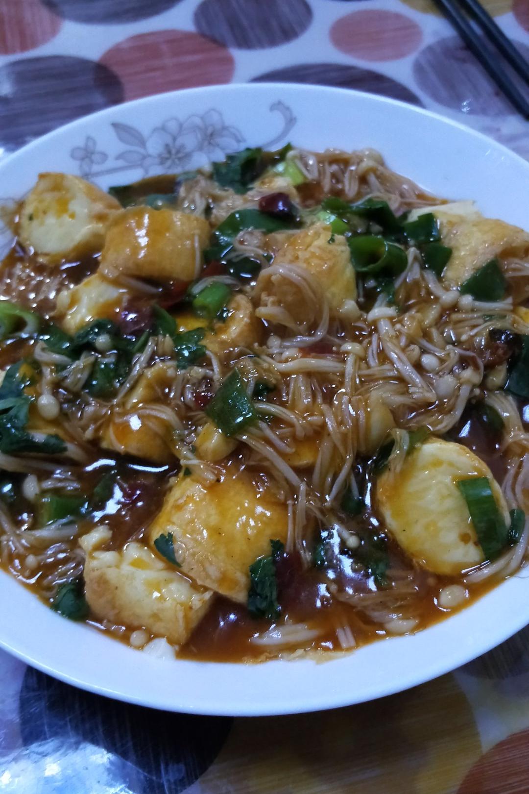 超级下饭菜--金针菇日本豆腐