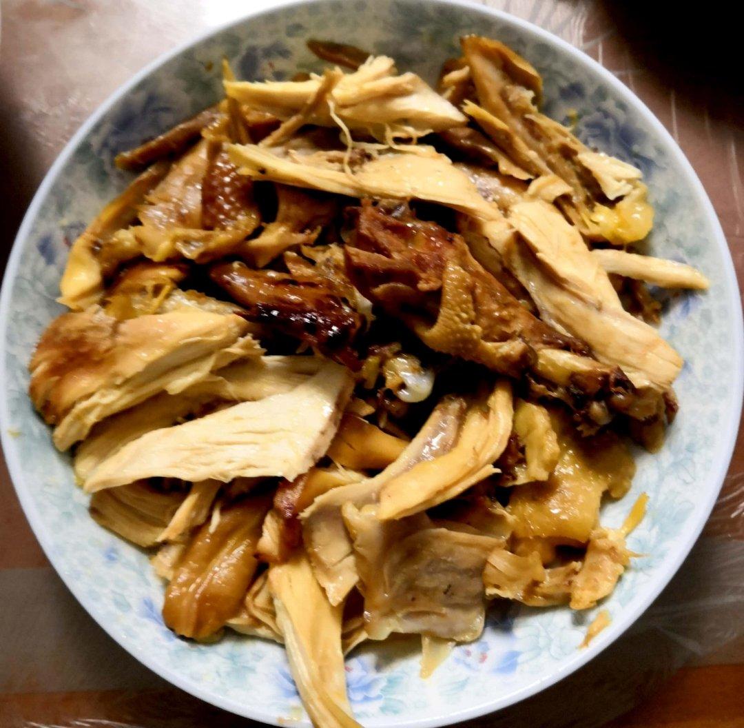 电饭锅简易版：盐焗手撕鸡