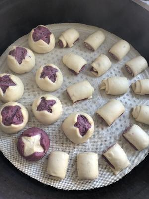 紫薯花卷和裂口馒头的做法 步骤6