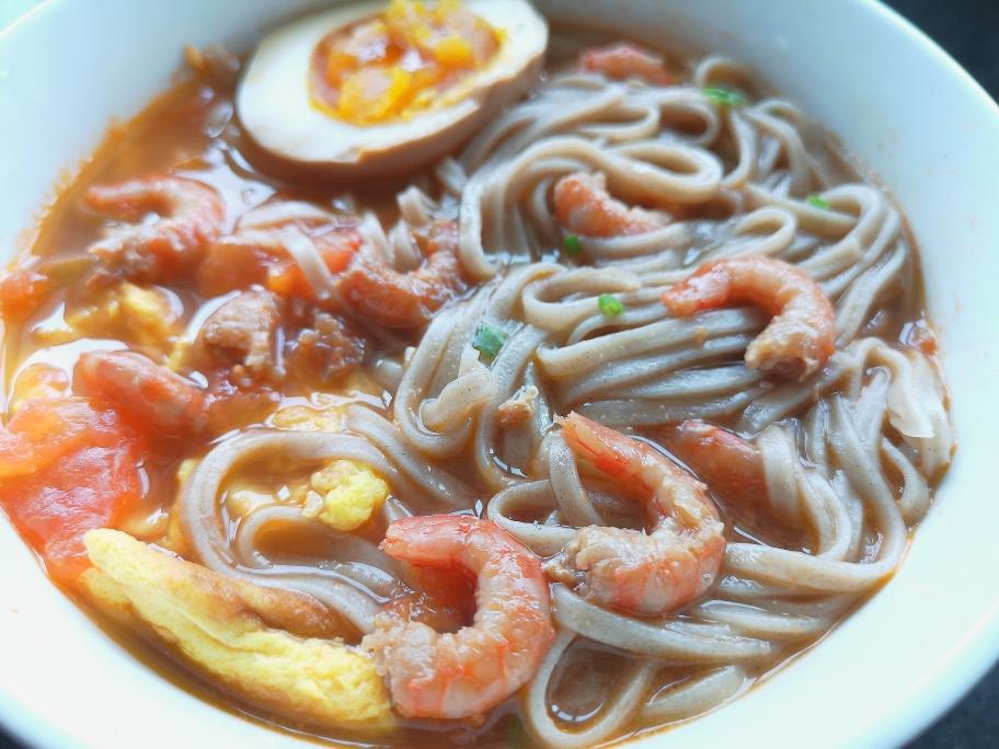 鲜香低脂番茄鸡蛋虾仁汤面🍜好吃到舔碗😋幸福到流泪🤤的做法