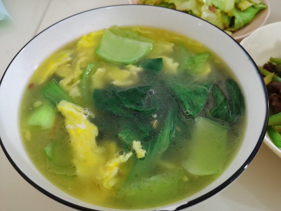 青菜蘑菇鸡蛋汤