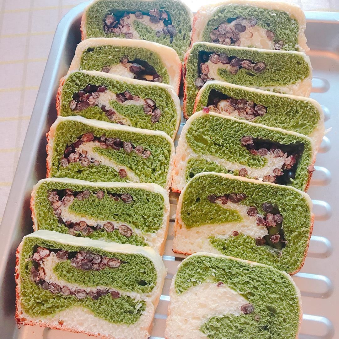 抹茶蜜豆吐司