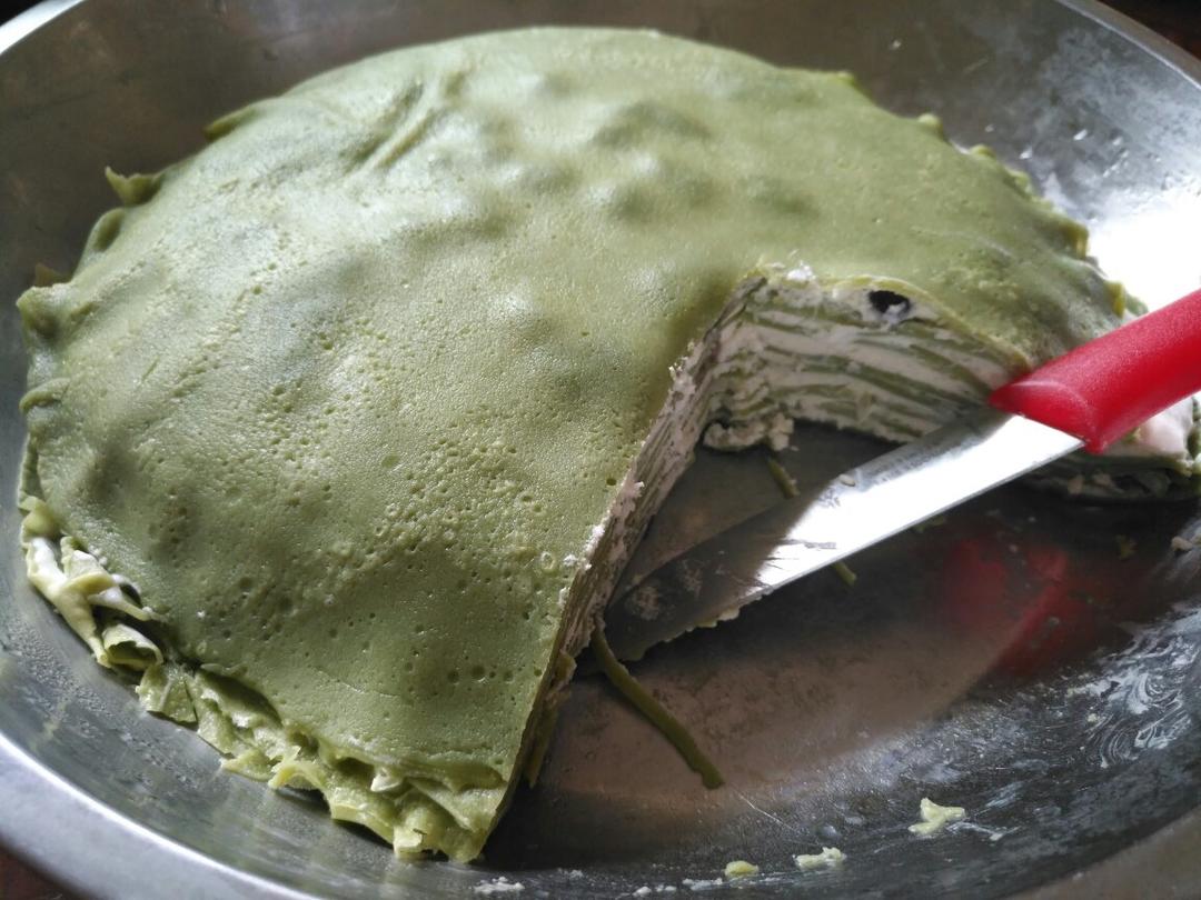 美味的煎蛋糕—抹茶千层蛋糕