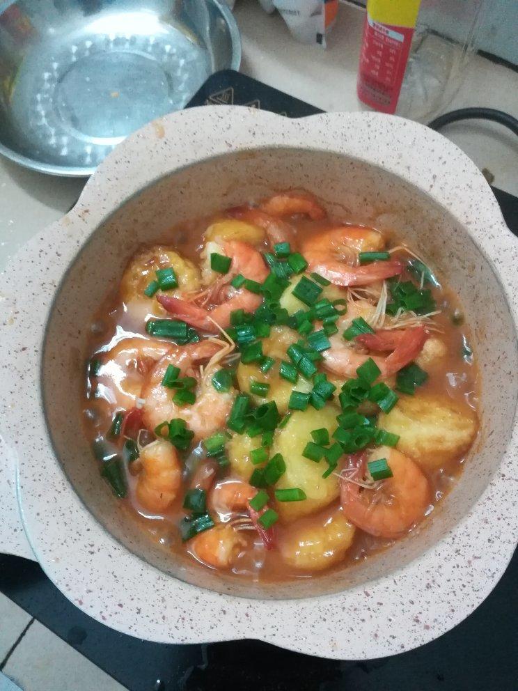 虾仁豆腐煲