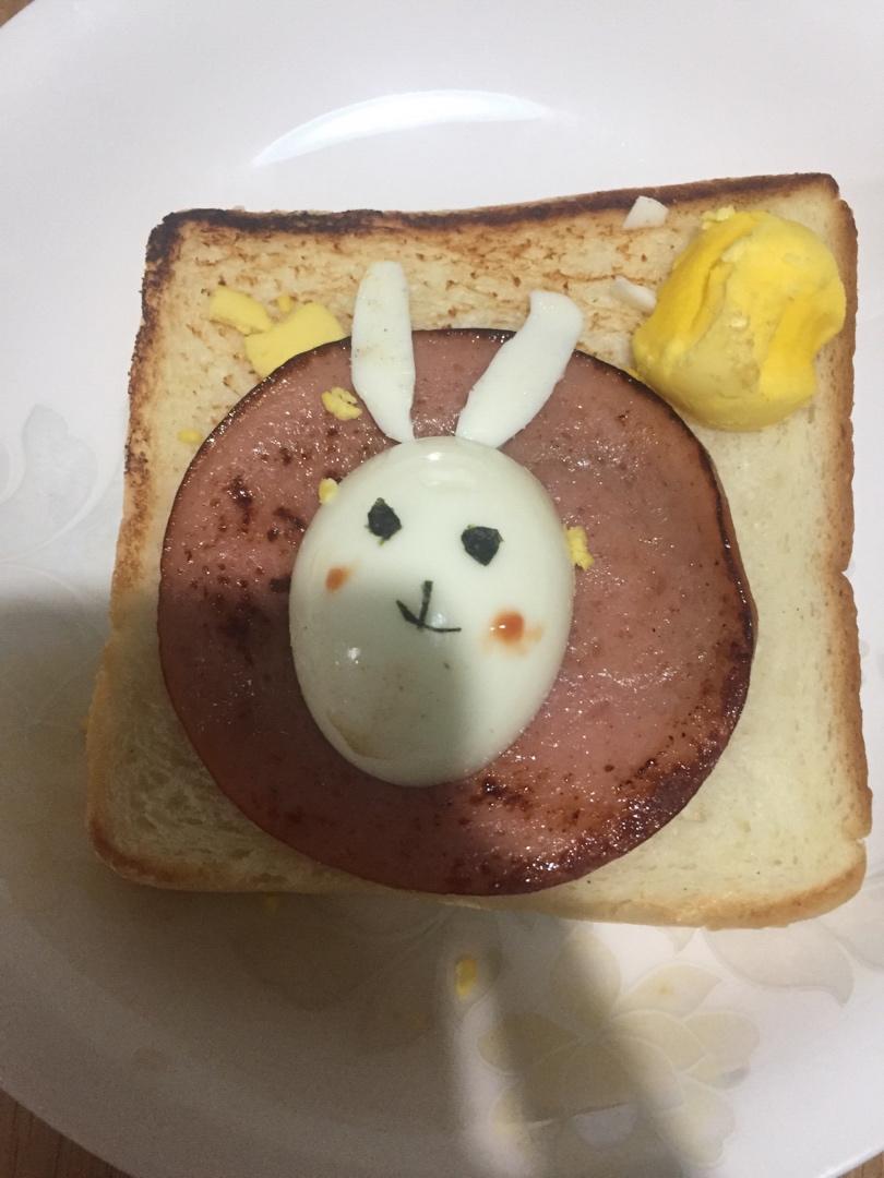 mou做的可爱小兔三明治