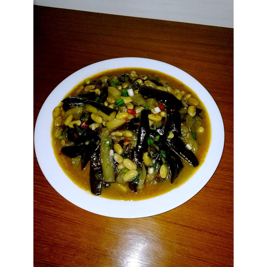 黄豆烧茄子