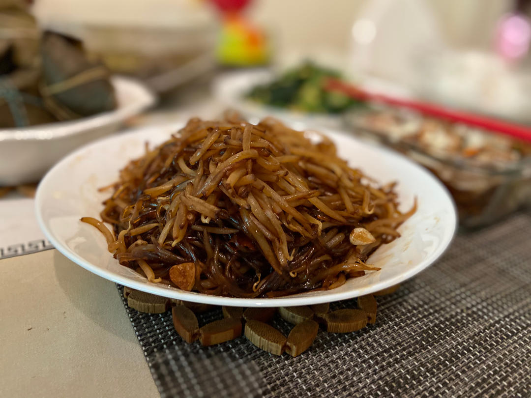 豆芽炒粉丝