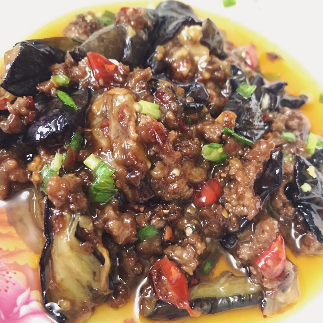 红烧肉沫茄子