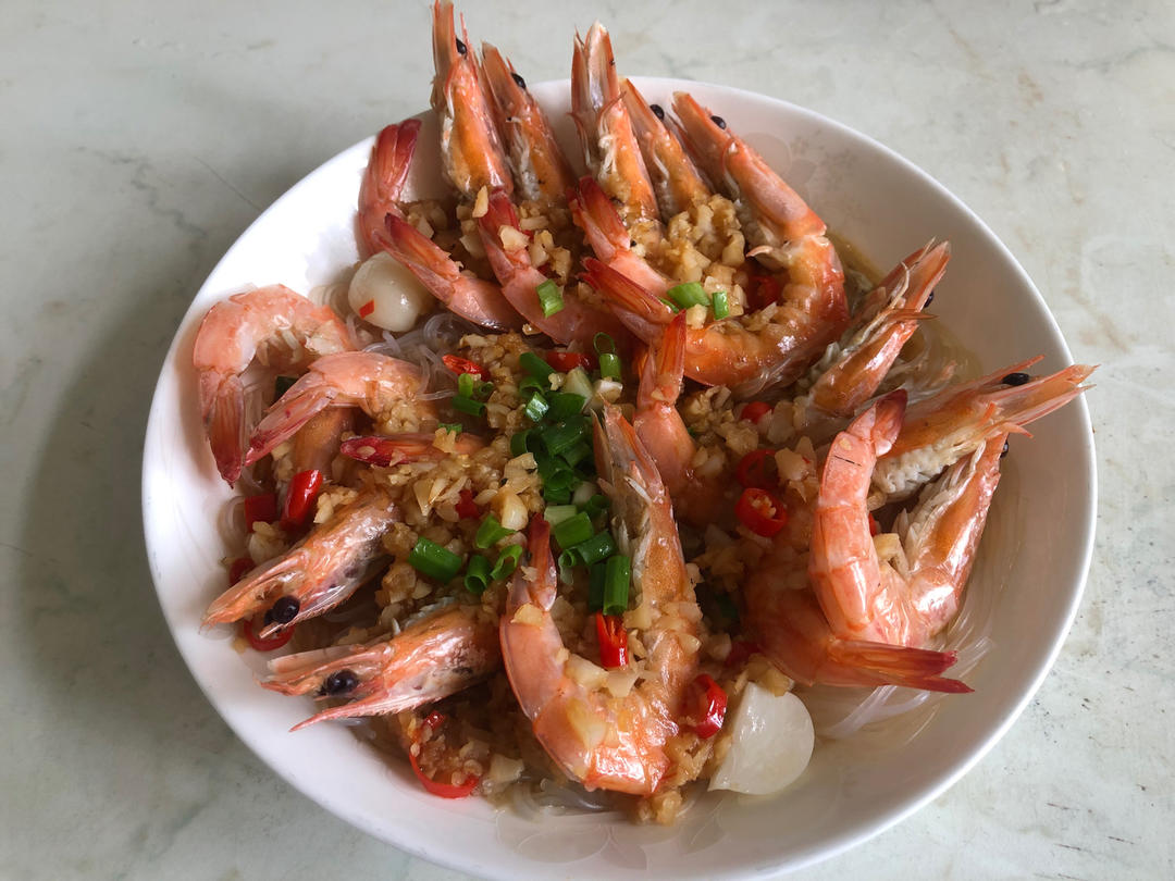蒜蓉蒸虾