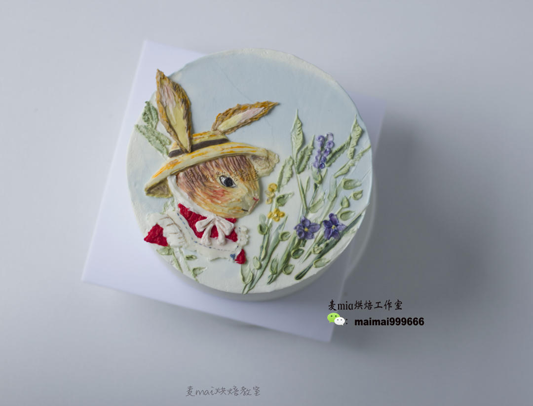 手绘蛋糕卡通蛋糕淡奶油手绘蛋糕