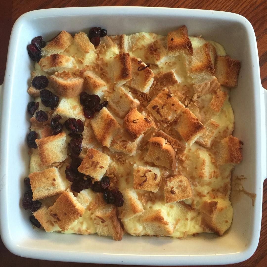 快手早餐面包布丁 | 消耗剩余吐司及淡奶油的好方法