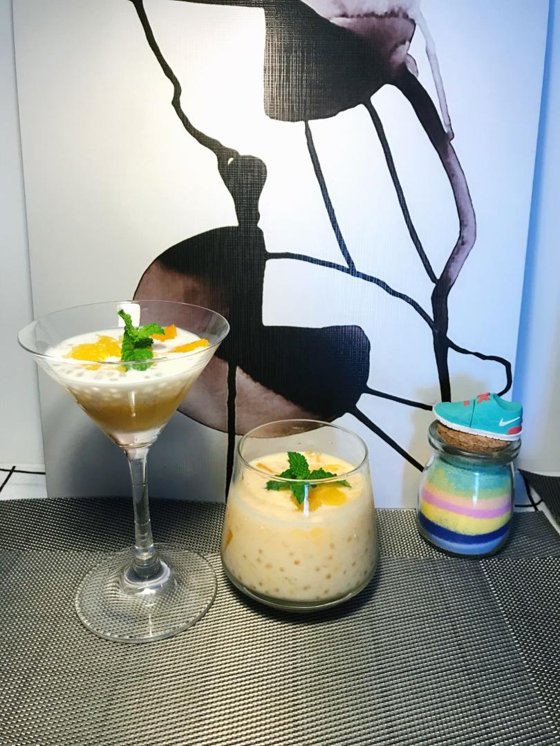 港式甜品——杨枝甘露(芒果西米露)附芒果花切法