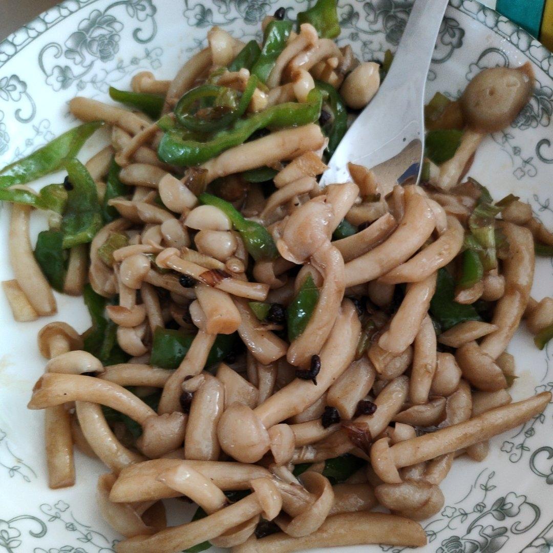 素炒白玉菇