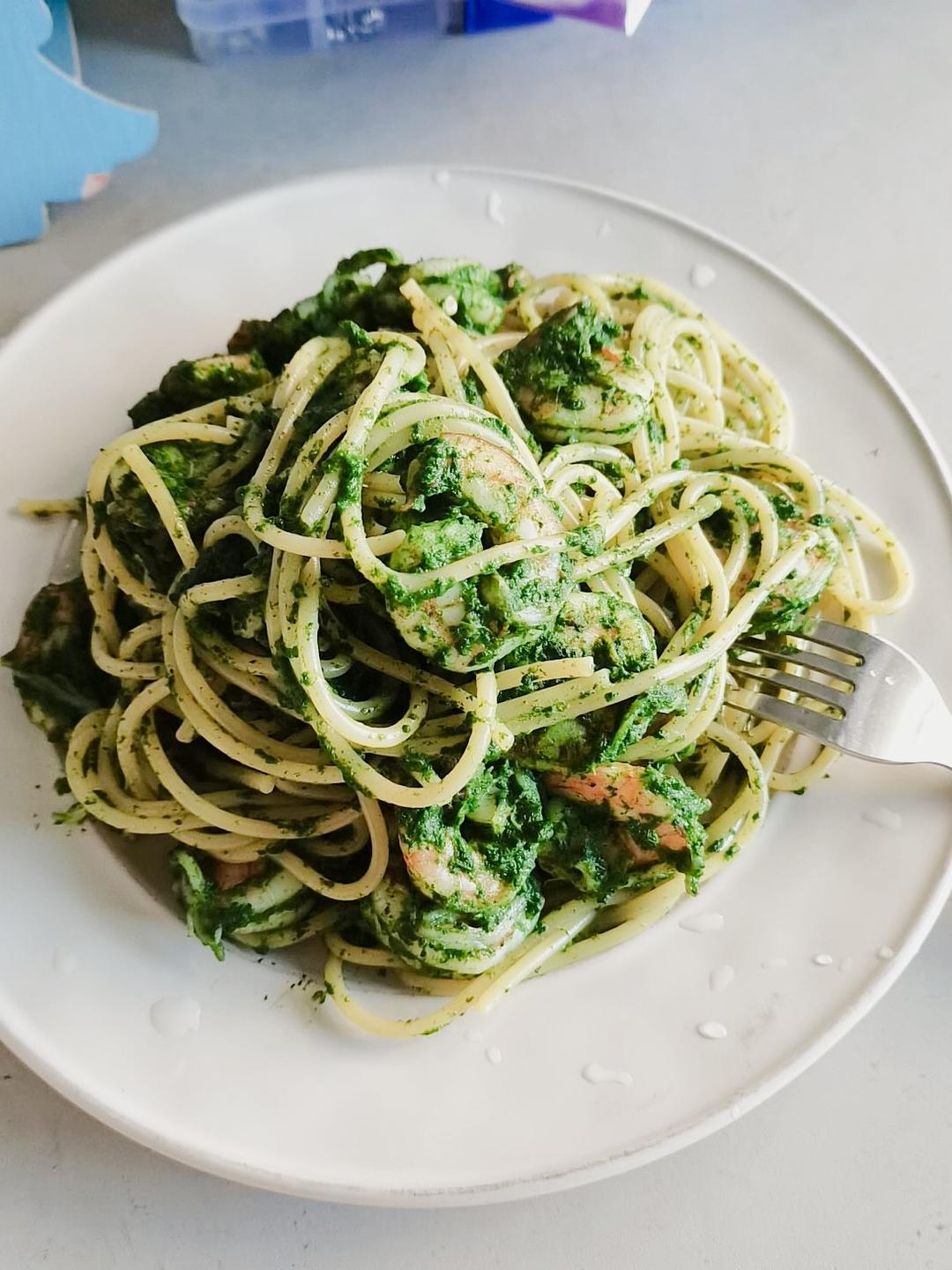 健康低卡吃意面——菠菜意大利面