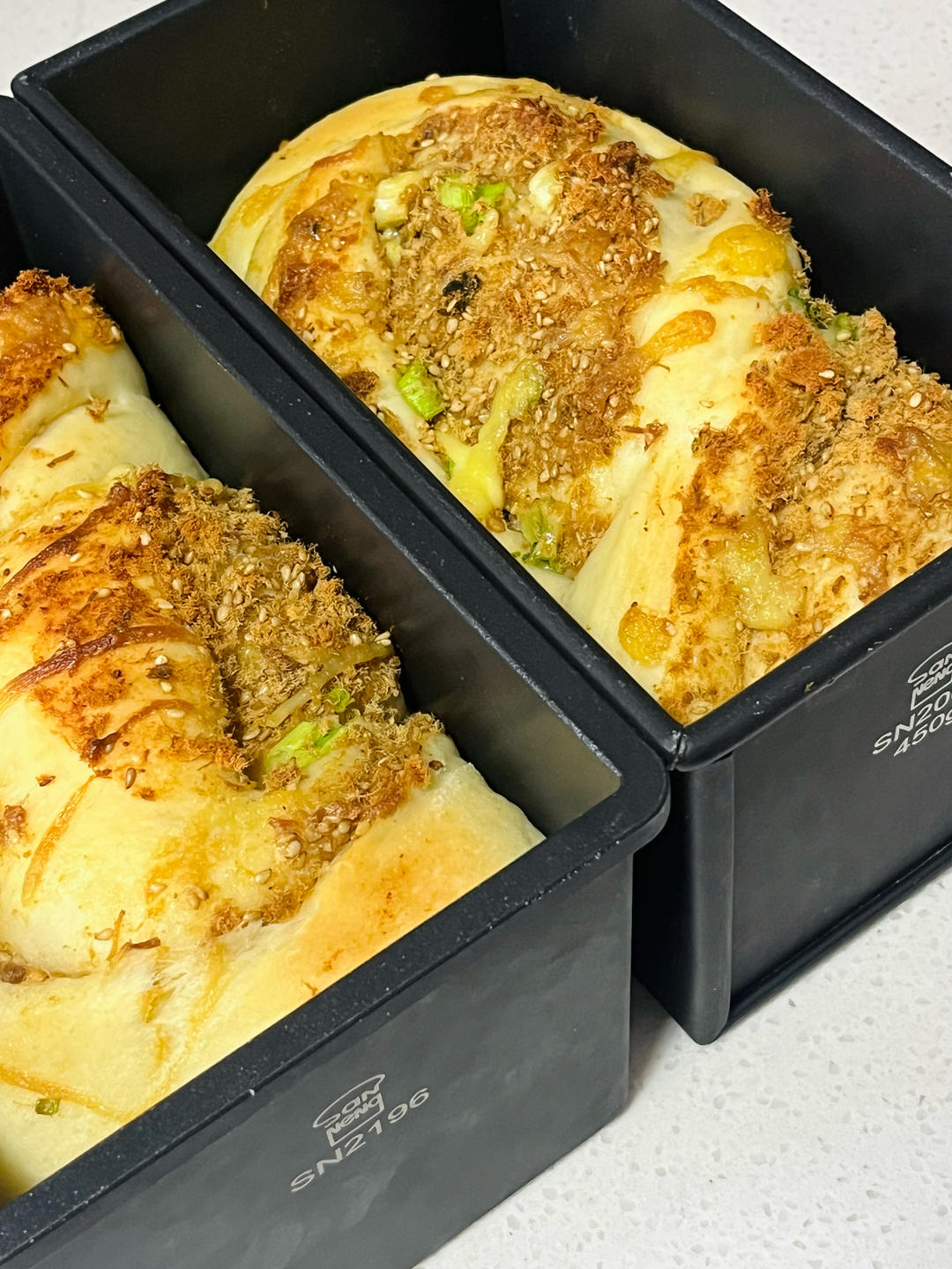 咸香松软～保姆级教程‼️葱香肉松手撕吐司