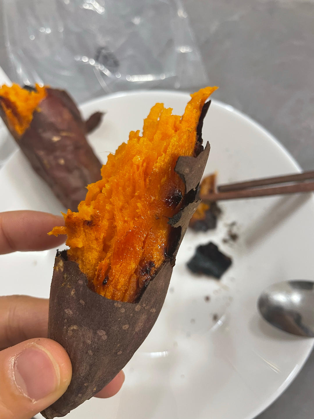 【糯唧唧的烤红薯】糖油四溢皮肉分离外糯里嫩吸溜着吃！