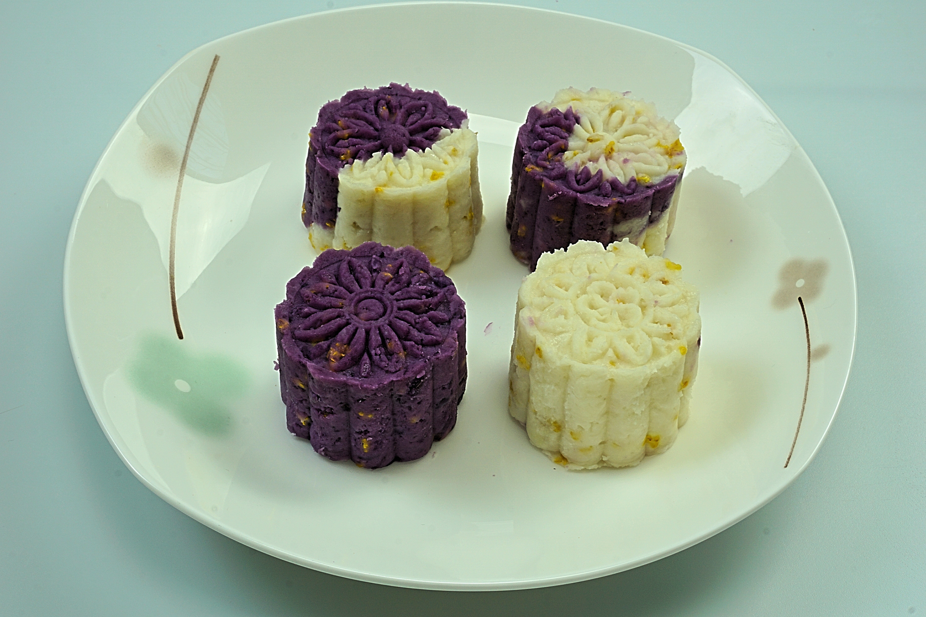 紫薯山药桂花糕（多图）的做法