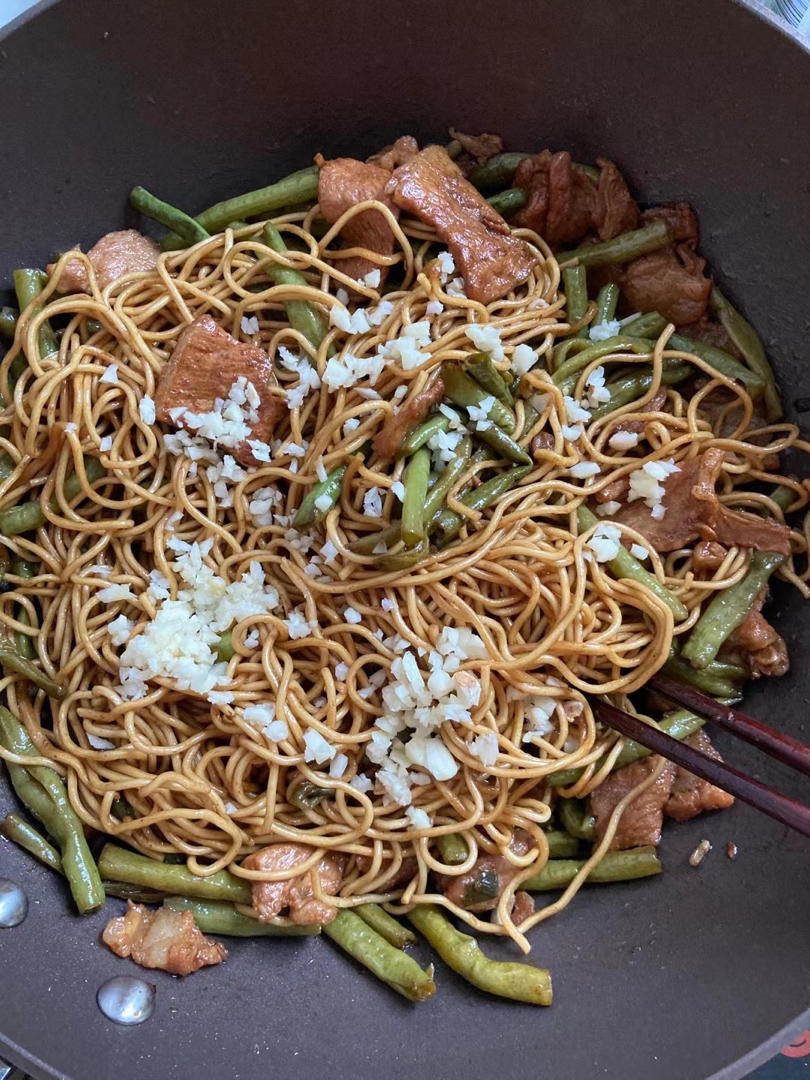 地道老北京扁豆焖面 豆角焖面 太好吃小心吃撑哦