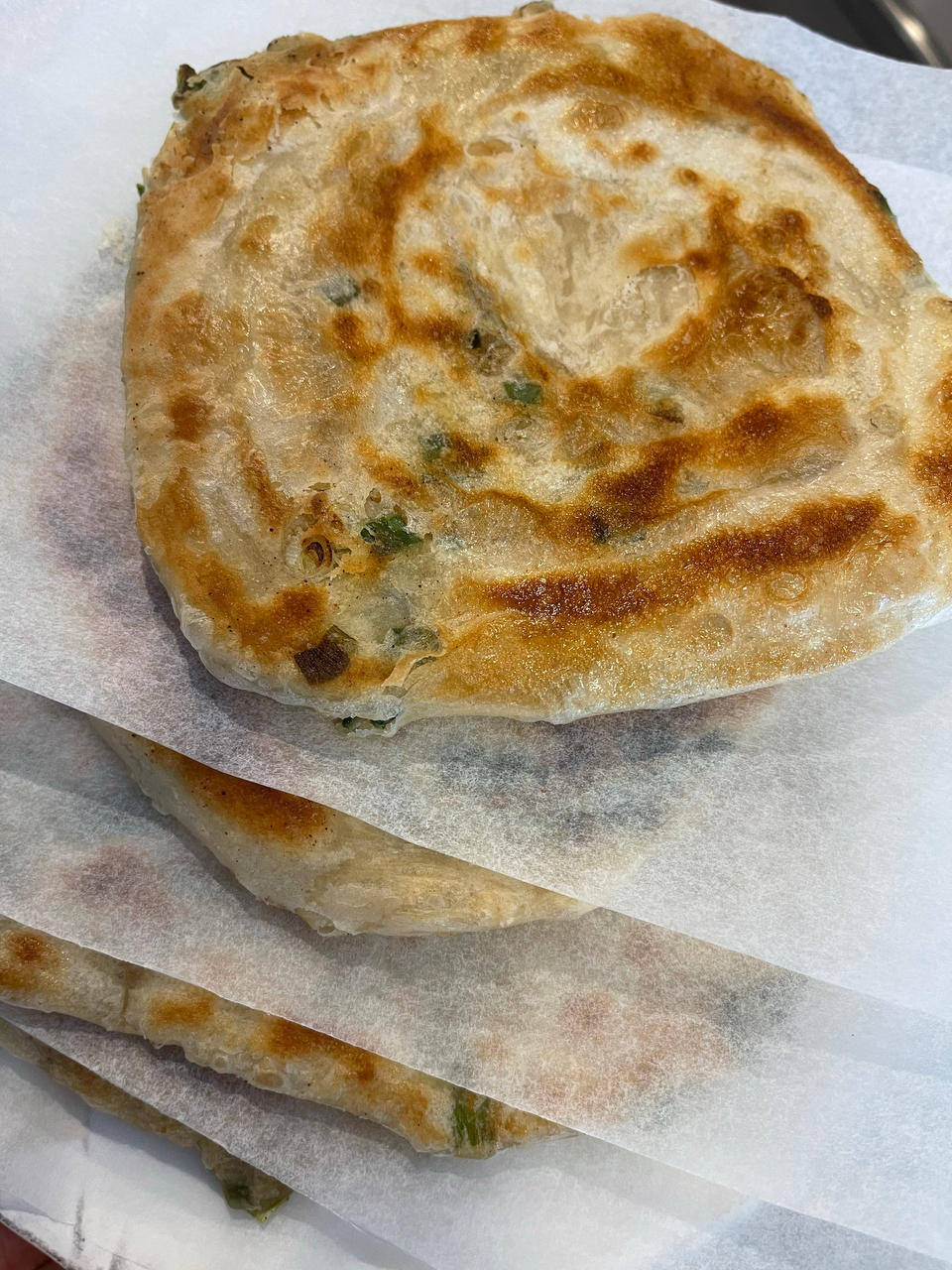 香酥千层饼，葱油饼，酥掉渣了