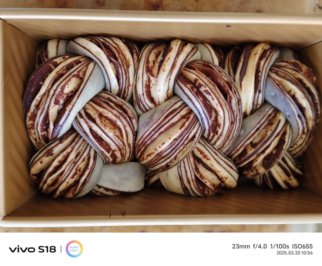 爆好吃大理石纹巧克力吐司