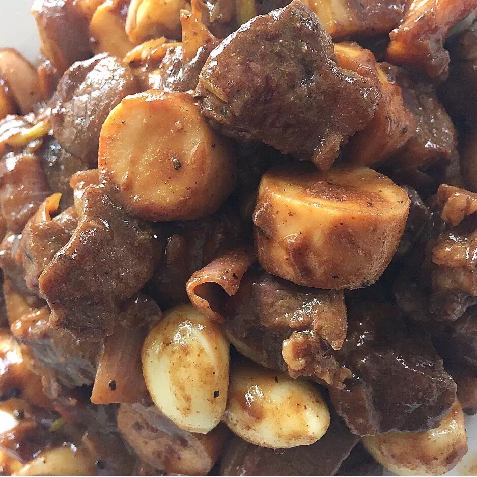 黑胡椒杏鲍菇牛肉粒