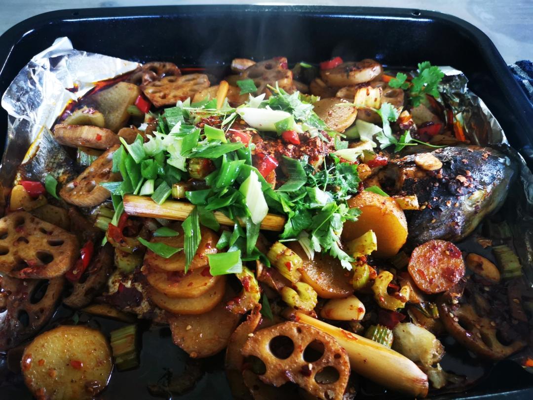 重庆烤鱼(烤箱版)爆好吃，爆简单