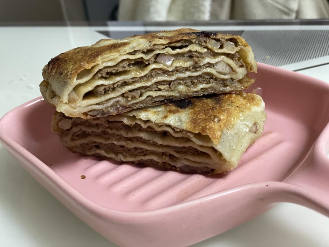 【千层牛肉饼】