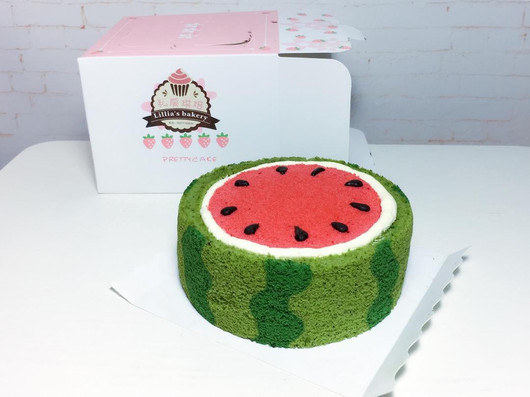 西瓜造型奶油蛋糕