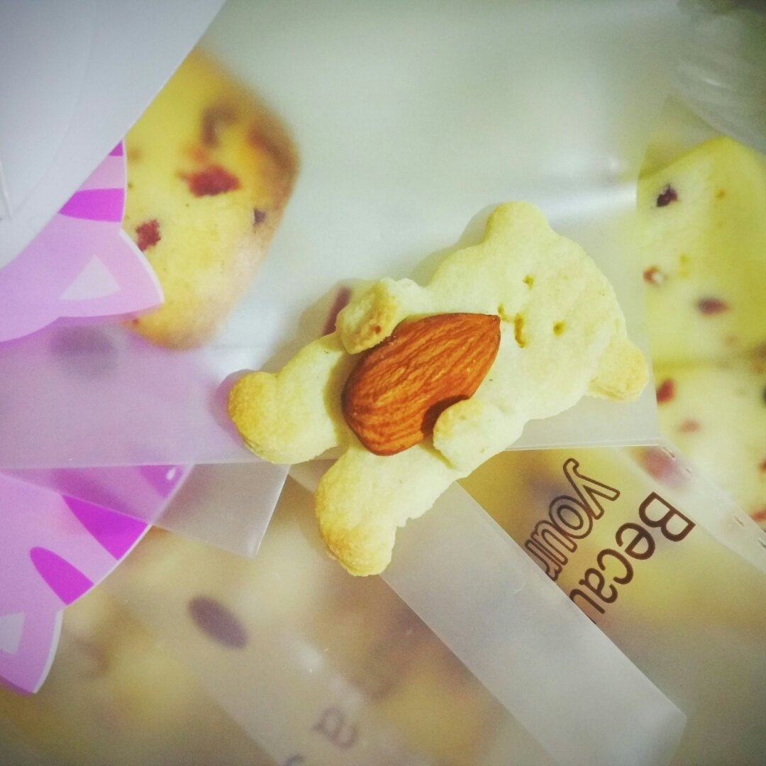 抱杏仁的小熊（造型饼干）