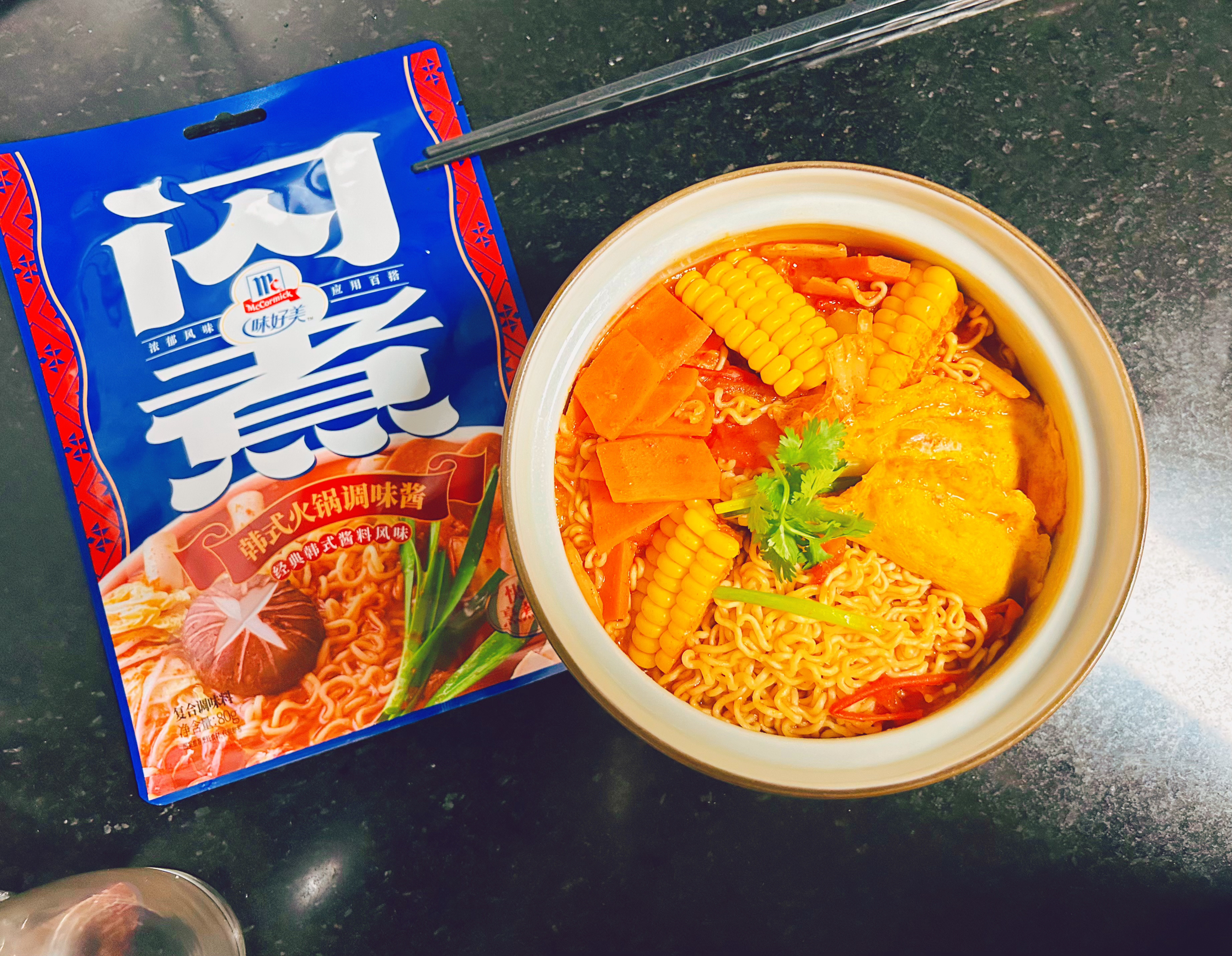 韩式火锅方便速食面的做法