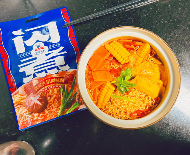韩式火锅方便速食面的做法