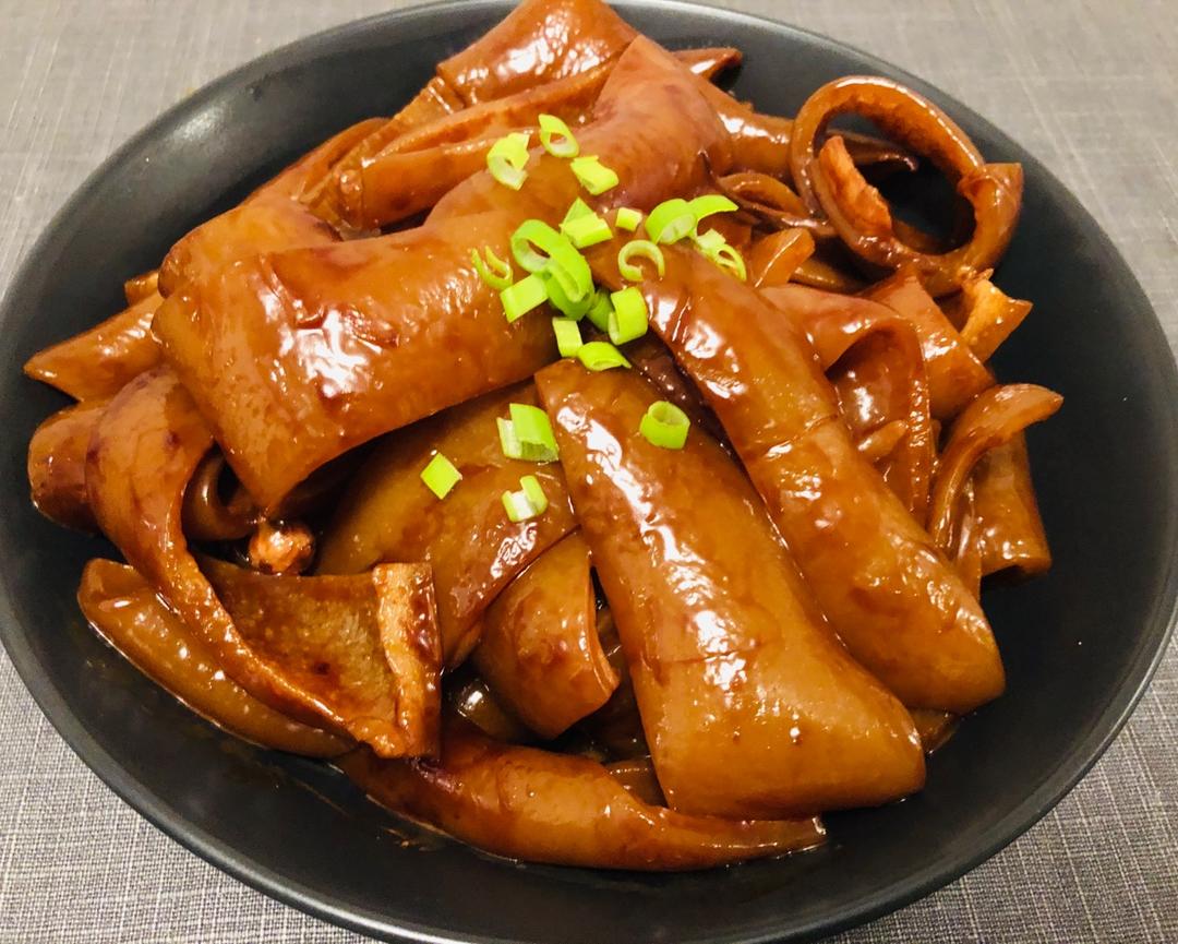 不用高压锅的快手卤猪皮