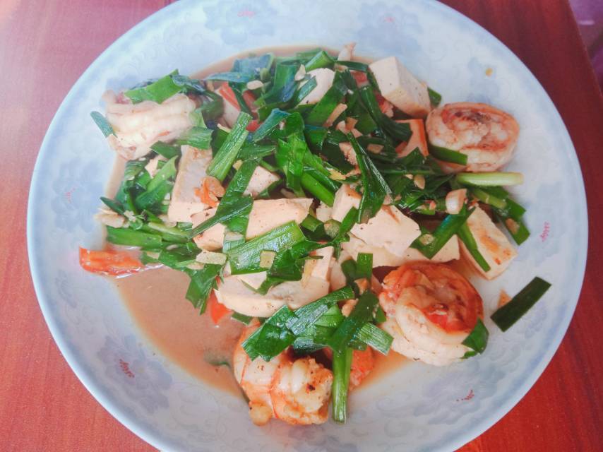 韭菜炒虾仁