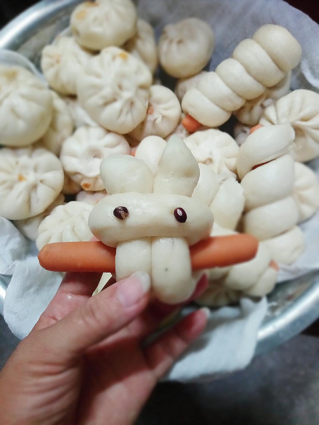 兔子香肠馒头（一次发酵）