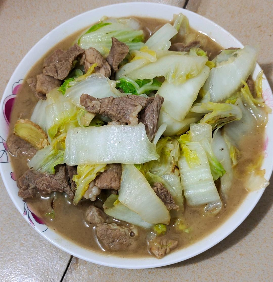 白菜炒猪肉