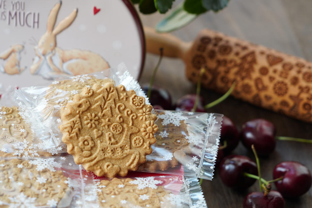 黑糖柠檬压花曲奇【圣诞礼的小心思~】